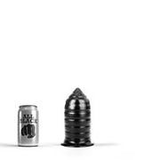 All Black - Torpedo Dildo met Groeven - 16 cm - Zwart