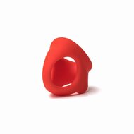 Sport Fucker - Cock Chute - Rekbare Cockring en Ballenspreider - Liquid Siliconen - Rood