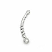 Kiotos - Curve Steel Dildo Twisted - Dildo met Ribbels - RVS