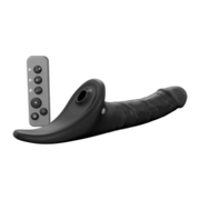 Strap-On-Me - Multi Orgasm Realistische Dildo - Strapless Strap-on met Flapper Technologie - Zwart - X-Large