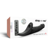 Strap-On-Me - Multi Orgasm Realistische Dildo - Strapless Strap-on met Flapper Technologie - Zwart - Large