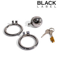 Black Label - The Knob Dome - Kuisheidskooi met Penisplug - Voor Kleine Penis  - RVS