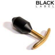 Black Label - Diamond Verzwaarde Buttplug - Metaal - Zwart/Goud - Medium