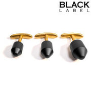 Black Label - Diamond Verzwaarde Buttplug - Metaal - Zwart/Goud - Medium