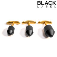 Black Label - Diamond Verzwaarde Buttplug - Metaal - Zwart/Goud - Small