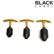 Black Label - Diamond Verzwaarde Buttplug - Metaal - Zwart/Goud - Small