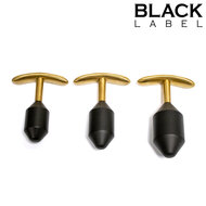 Black Label - Diamond Verzwaarde Buttplug - Metaal - Zwart/Goud - Small