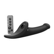 Strap-On-Me - Multi Orgasm Dildo - Strapless Strap-on met Luchtdruk Stimulatie - Zwart - Medium
