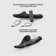 Strap-On-Me - Multi Orgasm Dildo - Strapless Strap-on met Luchtdruk Stimulatie - Zwart - Medium