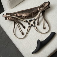 Strap-On-Me - Multi Orgasm Dildo - Strapless Strap-on met Luchtdruk Stimulatie - Zwart - Medium