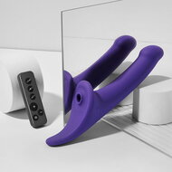 Strap-On-Me - Multi Orgasm Dildo - Strapless Strap-on met Luchtdruk Stimulatie - Paars - Large