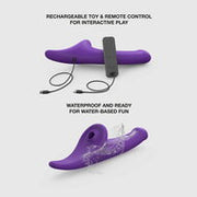 Strap-On-Me - Multi Orgasm Dildo - Strapless Strap-on met Luchtdruk Stimulatie - Paars - Small