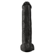 Pipedream King Cock - Zwarte Dildo met Scrotum - 38 cm - Zwart