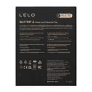 LELO - Surfer 2 - Unisex Vibrerende Anaalplug - Zwart