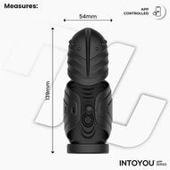 IY - Zonte - Roterende en Vibrerende Cap Masturbator - App Control – Zwart