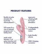Satisfyer - Pro+ G-Spot Generation 2 - Luchtdruk Rabbit Vibrator - Roze