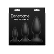 Renegade - Triple Strike - Buttplug Set - Zwart