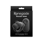 Renegade - Rocket - Vibrerende Cockring met Afstandsbediening - Zwart