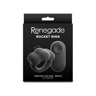 Renegade - Rocket - Vibrerende Cockring met Afstandsbediening - Zwart