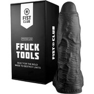 Fist Club - GIRTH QUAKE - Siliconen Dildo - 38 x 9,6 cm - Zwart