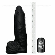 Fist Club - GIRTH QUAKE - Siliconen Dildo - 38 x 9,6 cm - Zwart