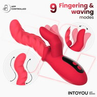 IY - Tingly - Golvende Vibrator met Vinger - App Control - Roze