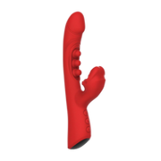 IY - Trixy - Driedubbele Kloppende Rabbit Vibrator met Likkende Tong - App Control - Rood