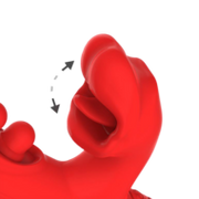 IY - Trixy - Driedubbele Kloppende Rabbit Vibrator met Likkende Tong - App Control - Rood