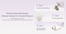 ZALO - Deya - Hands-free Vibrator - Modulair Kliksysteem - Ivoorwit