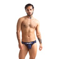 665 - Rally Jockstrap - Zwart/Blauw - Maat 2XL