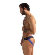 665 - Rally Jockstrap - Zwart/Blauw - Maat 2XL