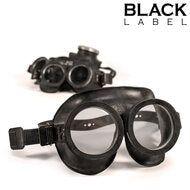 Black Label - Rubber Army Goggles - Fetish & Rubber Accessoire - Zwart