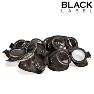 Black Label - Rubber Army Goggles - Fetish & Rubber Accessoire - Zwart
