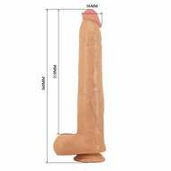 Pretty Love - Ansel - Super Grote Dildo - TPE - 36 cm - Lichte Huidskleur