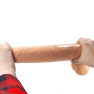 Pretty Love - Ansel - Super Grote Dildo - TPE - 36 cm - Lichte Huidskleur