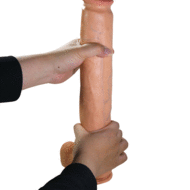 Pretty Love - Rael - Super Grote Dildo - TPE - 40 cm - Lichte Huidskleur