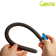 Brutus - Siliconen Anaal Douche met Afsluitklep - Zwart - Maat L