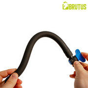 Brutus - Siliconen Anaal Douche met Afsluitklep - Zwart - Maat M