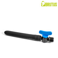 Brutus - Siliconen Anaal Douche met Afsluitklep - Zwart - Maat S