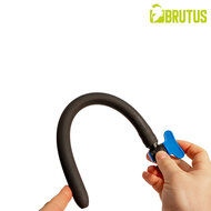 Brutus - Siliconen Anaal Douche met Afsluitklep - Zwart - Maat S