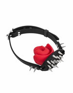 Rimba Mondknevel met Bit en Studs — Zwart/Rood
