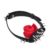 Rimba Mondknevel met Bit en Studs — Zwart/Rood