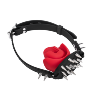 Rimba Mondknevel met Bit en Studs — Zwart/Rood