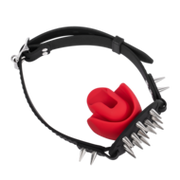 Rimba Mondknevel met Bit en Studs — Zwart/Rood