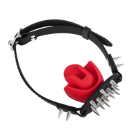 Rimba Mondknevel met Bit en Studs — Zwart/Rood