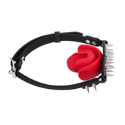 Rimba Mondknevel met Bit en Studs — Zwart/Rood