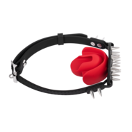 Rimba Mondknevel met Bit en Studs — Zwart/Rood