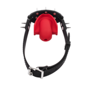 Rimba Mondknevel met Bit en Studs — Zwart/Rood