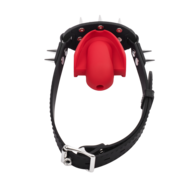 Rimba Mondknevel met Bit en Studs — Zwart/Rood