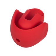 Rimba Mondknevel met Bit — Zwart/Rood